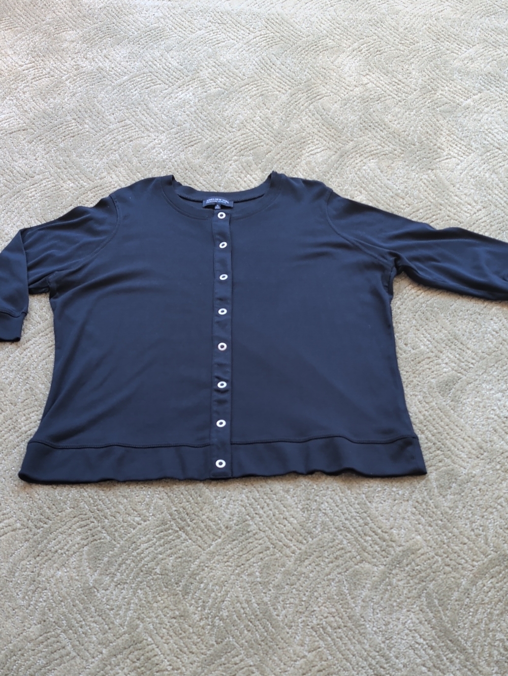 Jones New York Navy Button-Down Top